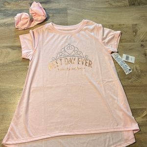Bibbidi Bobbidi Boutique Disney World Best Day Ever Shirt NWT & Bow